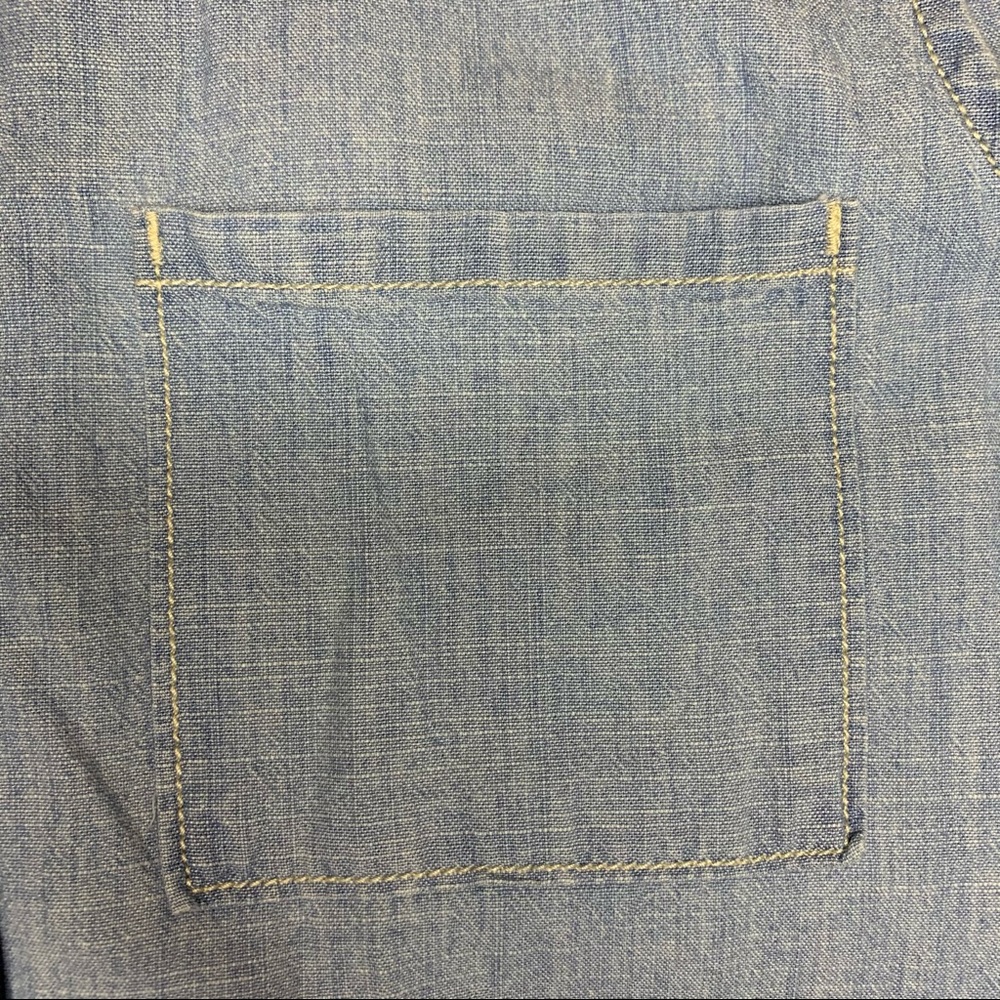 MADEWELL CHAMBRAY SLEEVELESS SHIRT DRESS - Picture 7 of 7